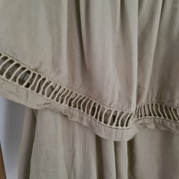 Billabong Women's Khaki Green Top Size L/G - Picture 2 of 9